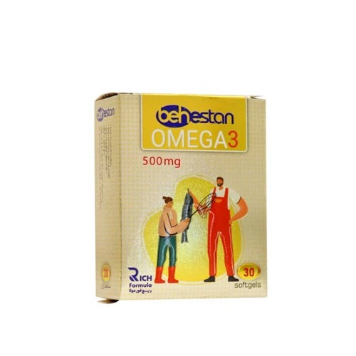 سافت ژل امگا 3 500 میلی گرم بهستان 30 عدد