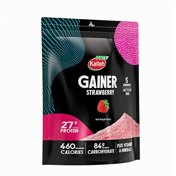 پودر گینر کاله مدل توت فرنگی وزن 650 گرم