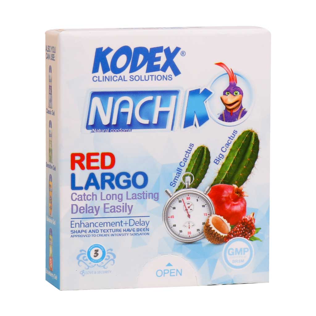 کاندوم کدکس مدل Red largo بسته 12 عددی