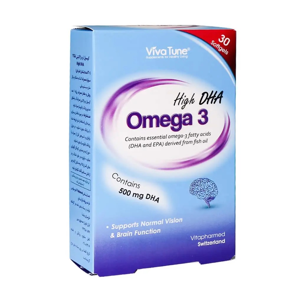 کپسول نرم ژلاتینی امگا 3 مدل High DHA ویواتیون 30 عدد